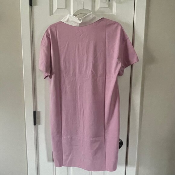 New Everlane The Organic Cotton Polo Short Sleeve Dress Mauve Size M Medium - Picture 9 of 9